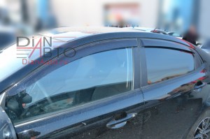 Дефлекторы окон для Kia Rio III 2011- седан Euro Standard Cobra
